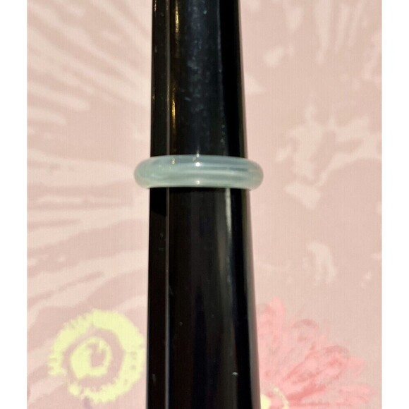 Translucent Blue Lucite Ring 8.75 Pinup Rockabilly Vintage - Picture 6 of 8